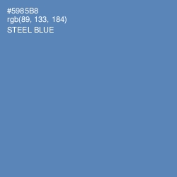 #5985B8 - Steel Blue Color Image
